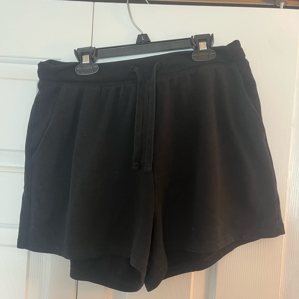 Old Navy Black Sweatpants Shorts Lightweight Relaxed Fit